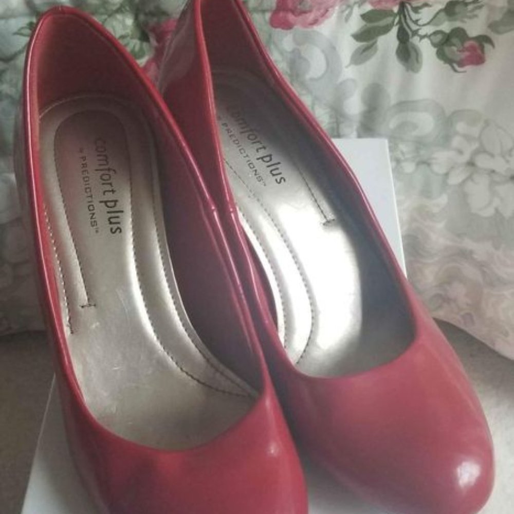 Red Comfortable Low Heels